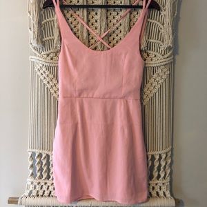 TOBI light pink criss cross back bodycon
